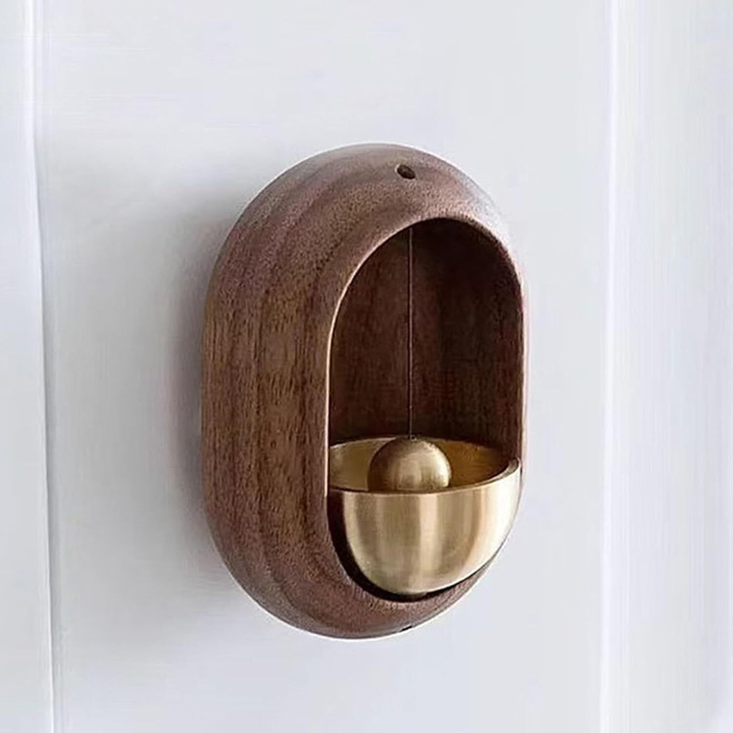 Dopamine Magnetic Doorbell, Door Chime for Shops, Walnut Wood & Brass Alert - Bild 20 von 41
