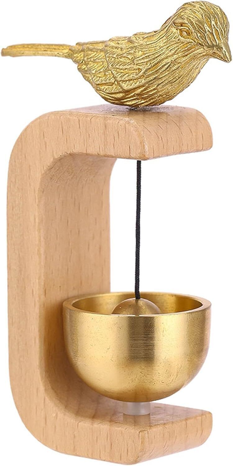 Dopamine Magnetic Doorbell, Door Chime for Shops, Walnut Wood & Brass Alert - Bild 22 von 41