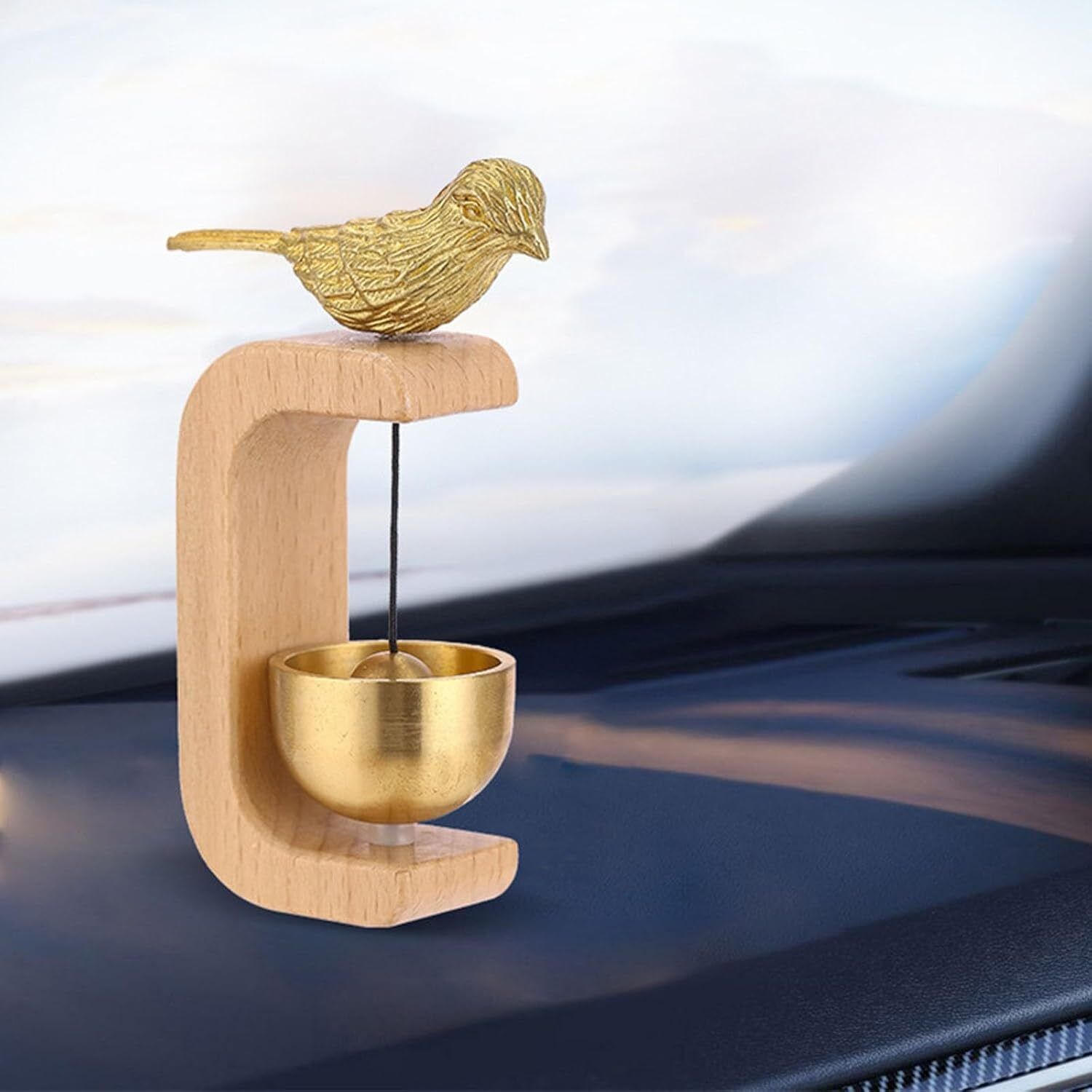 Dopamine Magnetic Doorbell, Door Chime for Shops, Walnut Wood & Brass Alert - Bild 23 von 41