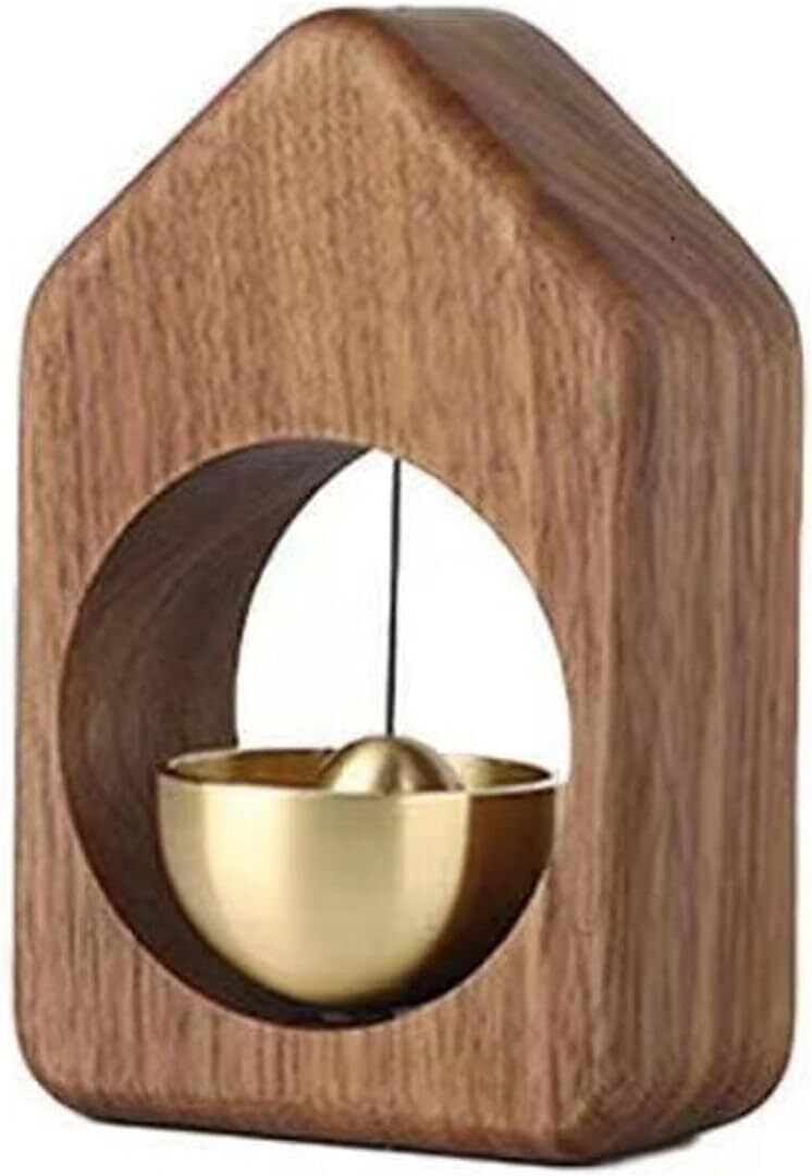 Dopamine Magnetic Doorbell, Door Chime for Shops, Walnut Wood & Brass Alert - Bild 24 von 41