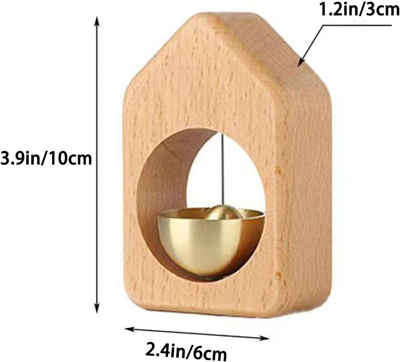 Dopamine Magnetic Doorbell, Door Chime for Shops, Walnut Wood & Brass Alert - Bild 25 von 41
