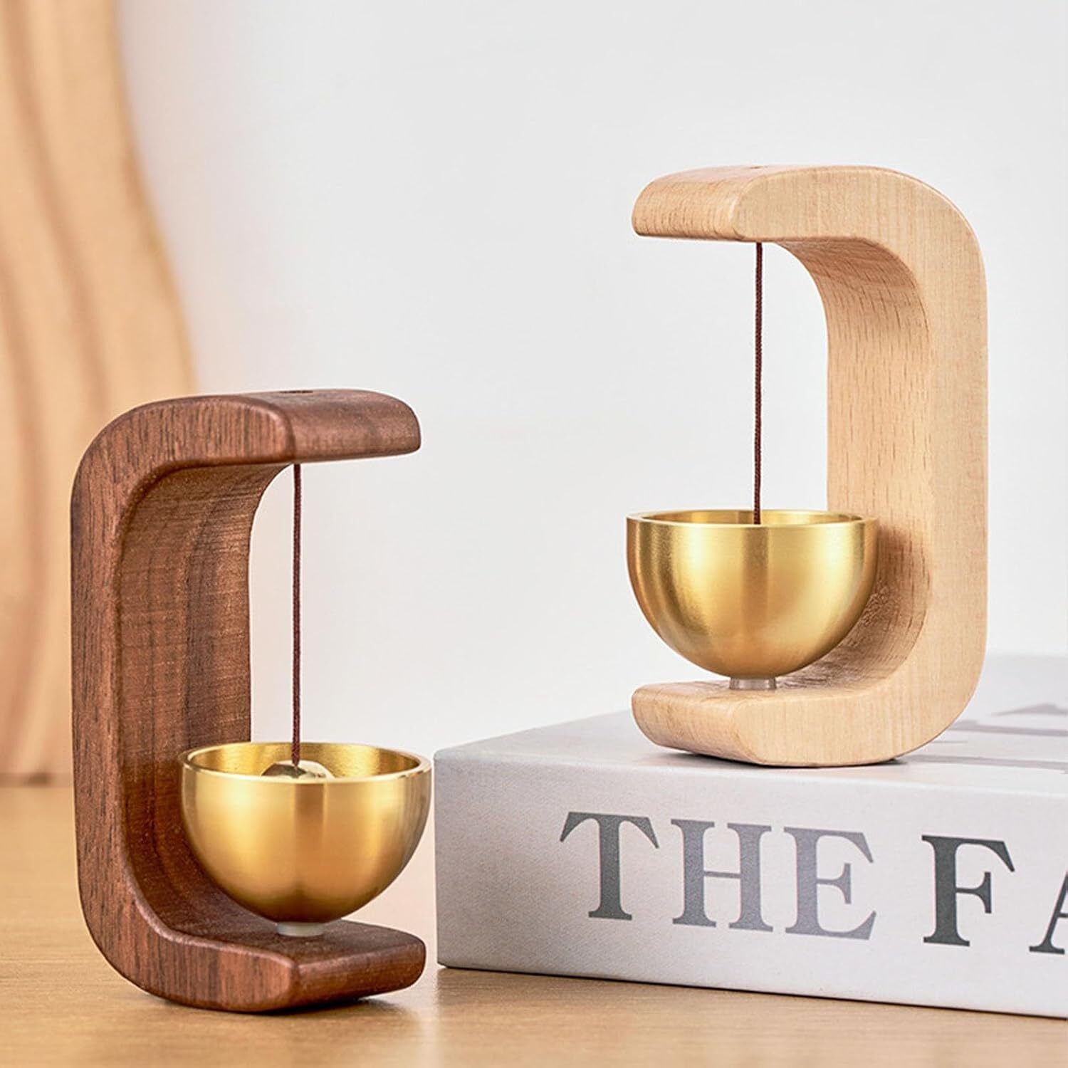 Dopamine Magnetic Doorbell, Door Chime for Shops, Walnut Wood & Brass Alert - Bild 31 von 41