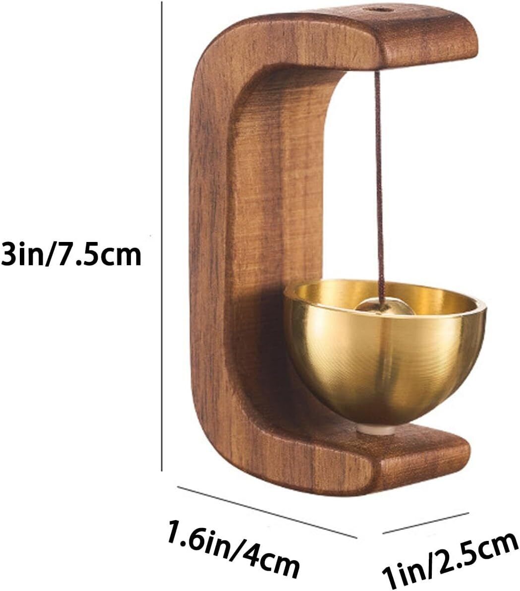 Dopamine Magnetic Doorbell, Door Chime for Shops, Walnut Wood & Brass Alert - Bild 33 von 41