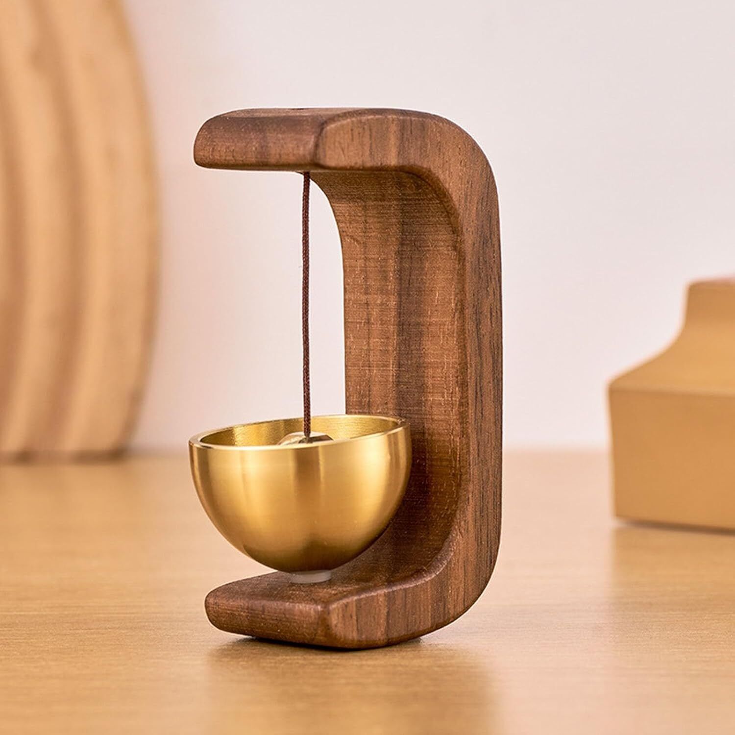 Dopamine Magnetic Doorbell, Door Chime for Shops, Walnut Wood & Brass Alert - Bild 37 von 41