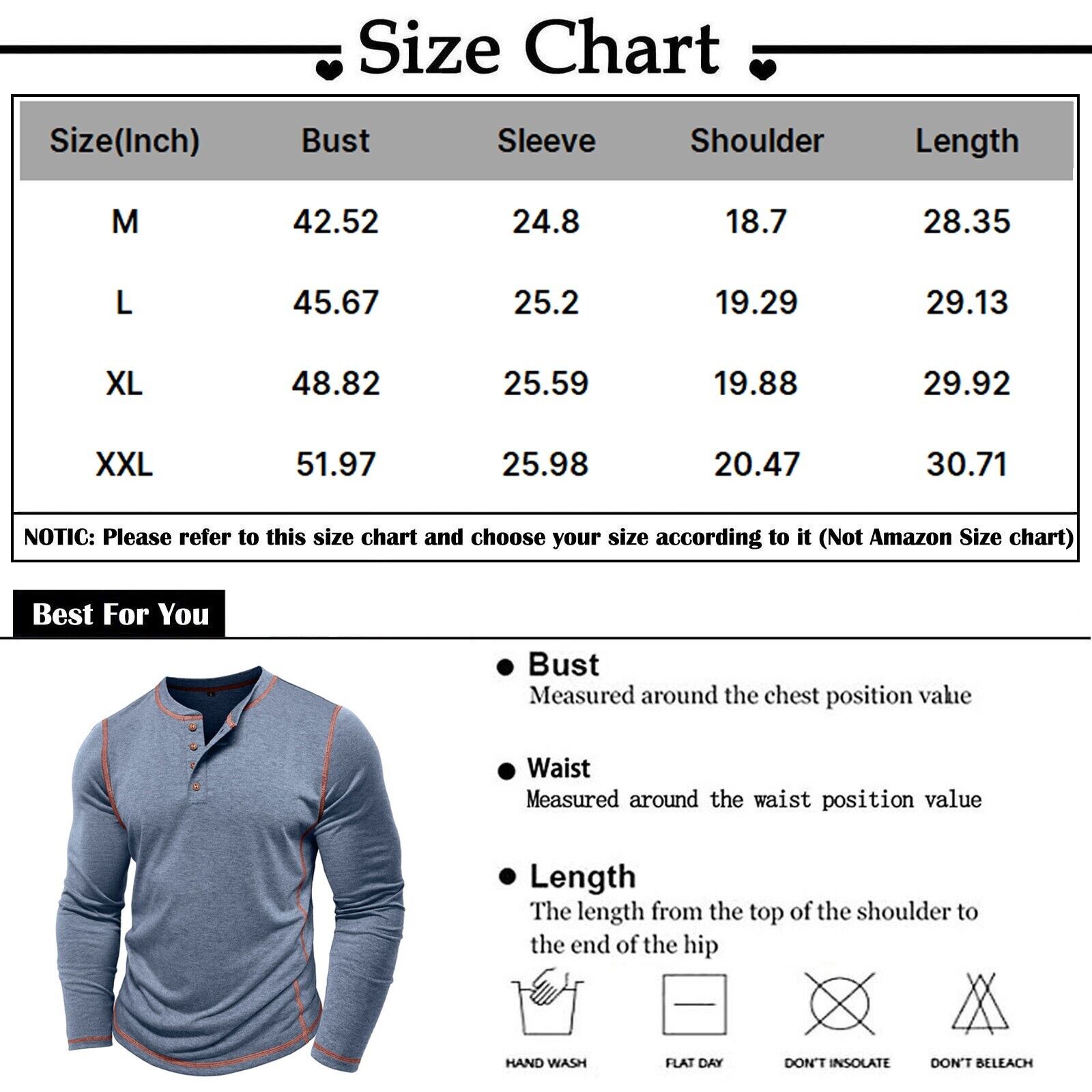 Men's Solid Color Long Sleeved T-shirt Autumn Mens Henley Shirt Four Button Tops - Picture 39 of 43