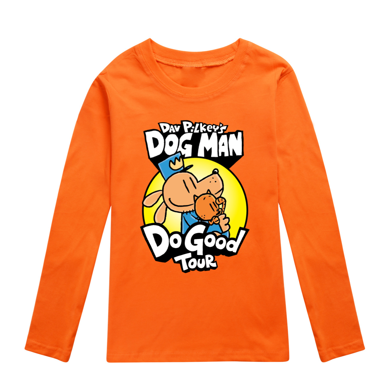 Boys Girls Dog Man Long Sleeve T-Shirt Kids Casual Cotton T Shirt Top 2-13 Years