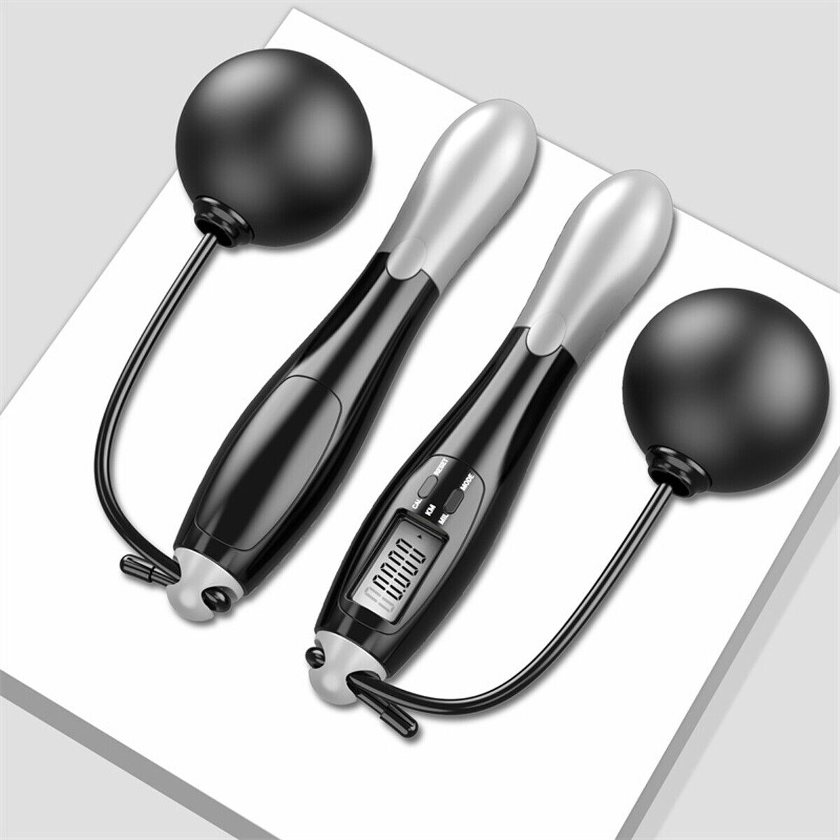 Cordless Skipping Rope Jump Ropes Smart Screen with Weighted for Sports Fitness
