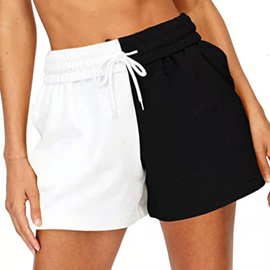 Summer Women's High Waist Fashion Loose Casual Elastic Waist Sports Shorts - Picture 4 of 6