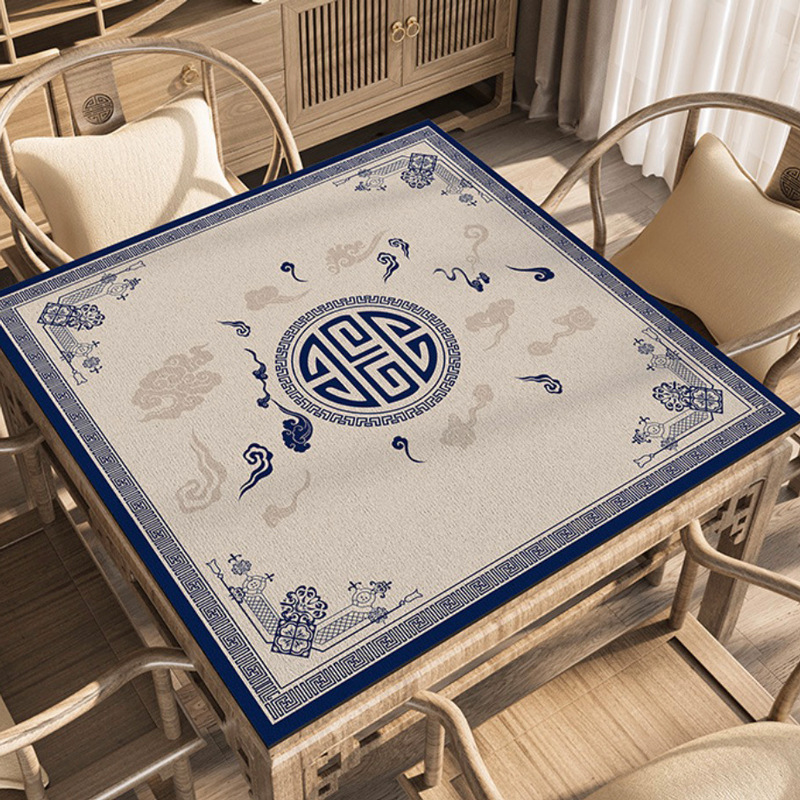 Neu Chinesische Mahjong Tischdecke Kristall Samt Pokertisch Matte Waschbar - Bild 36 von 36
