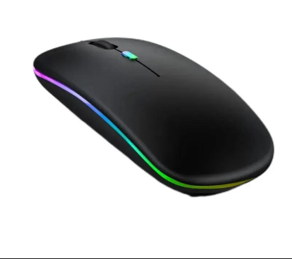Ultra-thin Silent Rechargeable Wireless Mouse with RGB LED for MacBook Laptop PC - Picture 10 of 12