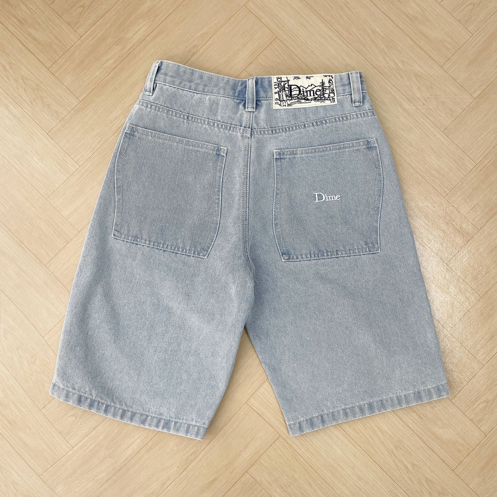 Herren Jeans Hose Baggy Hip-Hop Denim Regular Jeanshose Skateboard Shorts - Bild 14 von 14