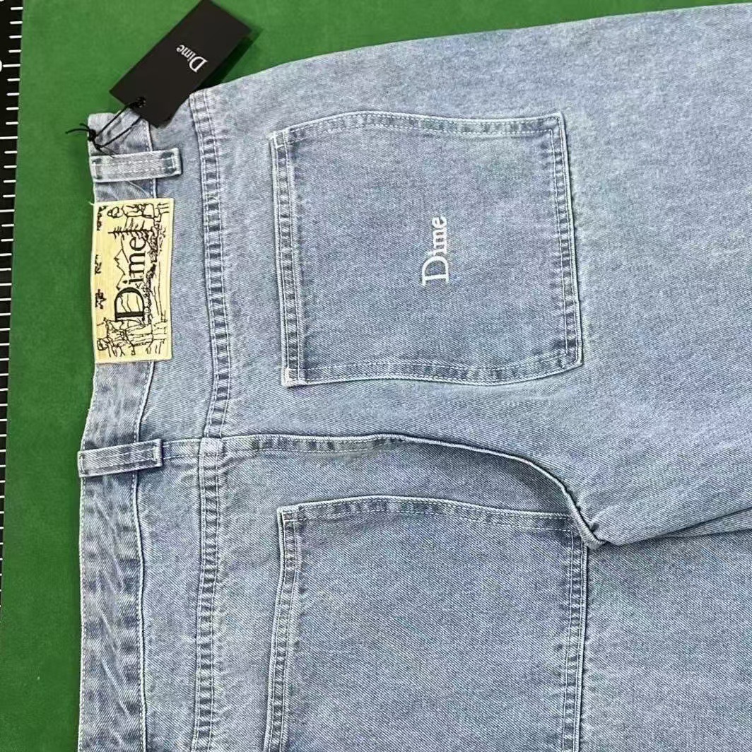 Herren Jeans Hose Baggy Hip-Hop Denim Regular Jeanshose Skateboard Shorts - Bild 12 von 14