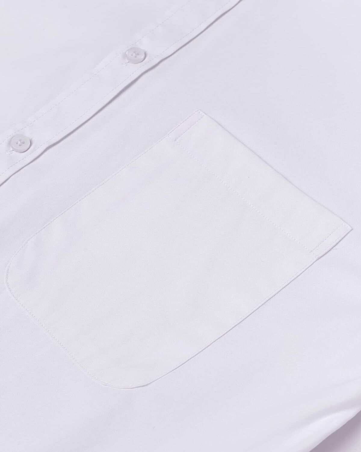 Men's Oxford Button-Down Long Sleeve Work Casual Shirt with Pocket - Picture 28 of 241