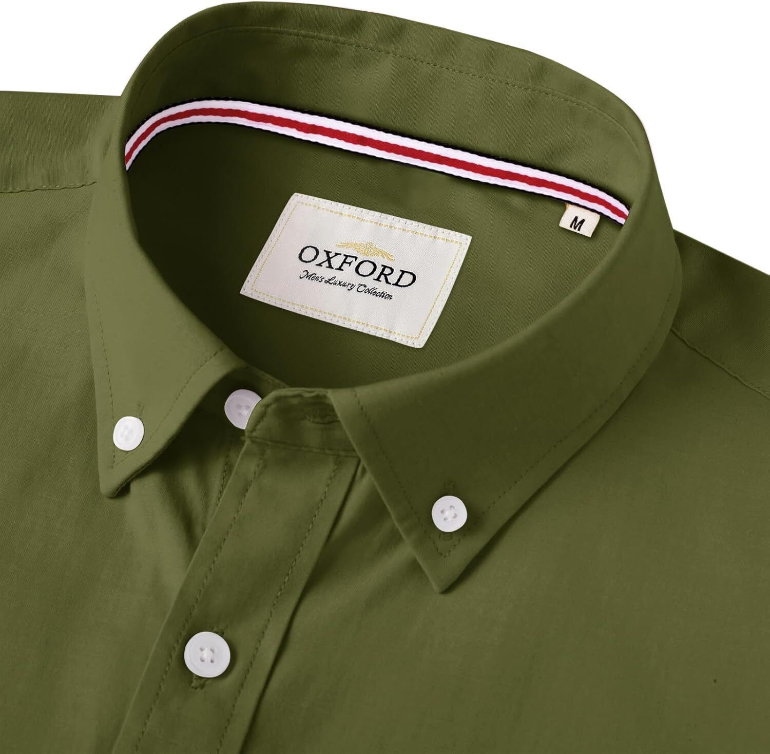 Men's Oxford Button-Down Long Sleeve Work Casual Shirt with Pocket - Picture 35 of 241