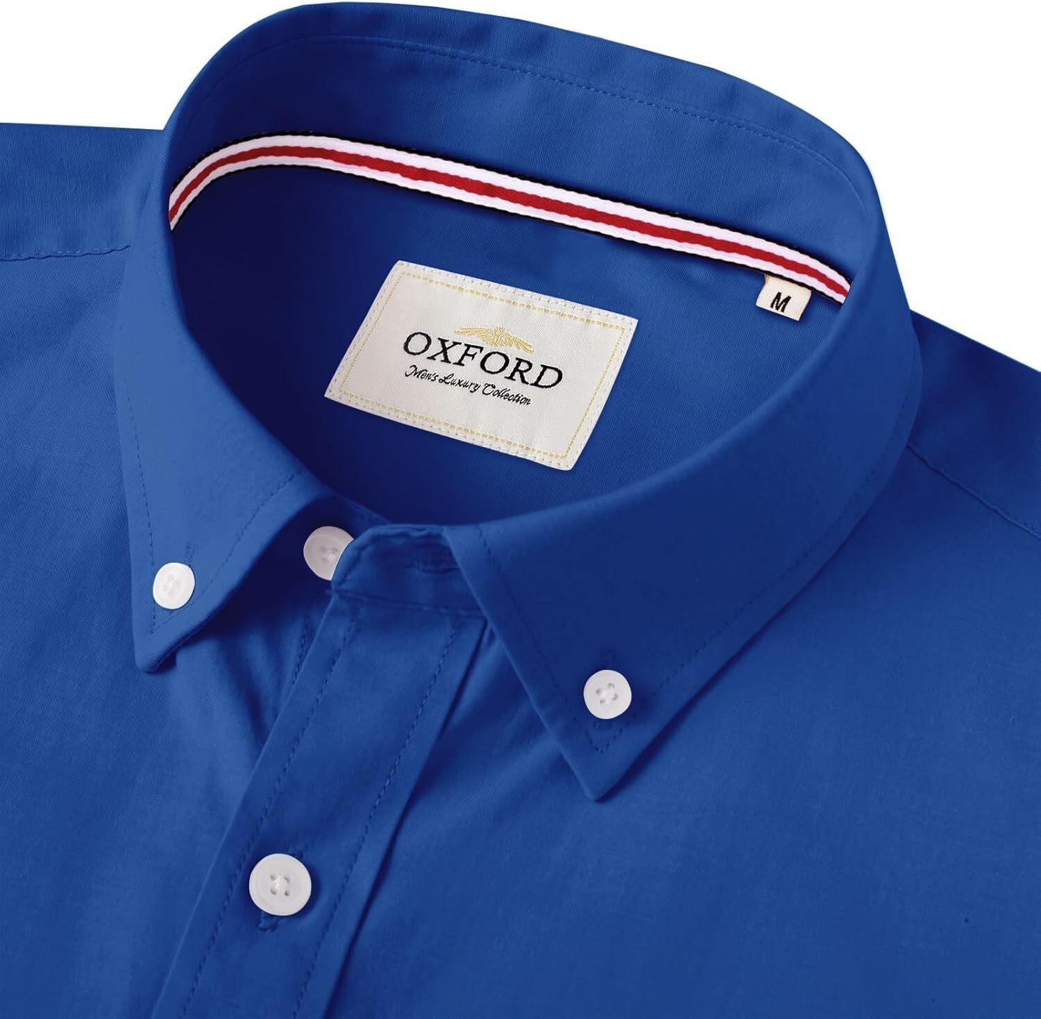 Men's Oxford Button-Down Long Sleeve Work Casual Shirt with Pocket - Picture 54 of 241