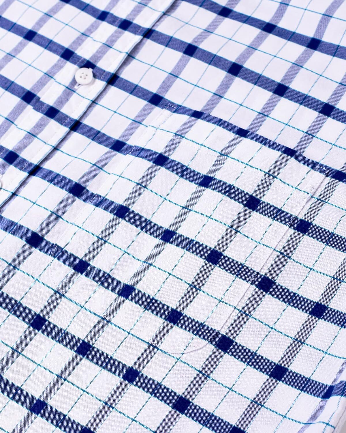 Men's Oxford Button-Down Long Sleeve Work Casual Shirt with Pocket - Picture 61 of 241