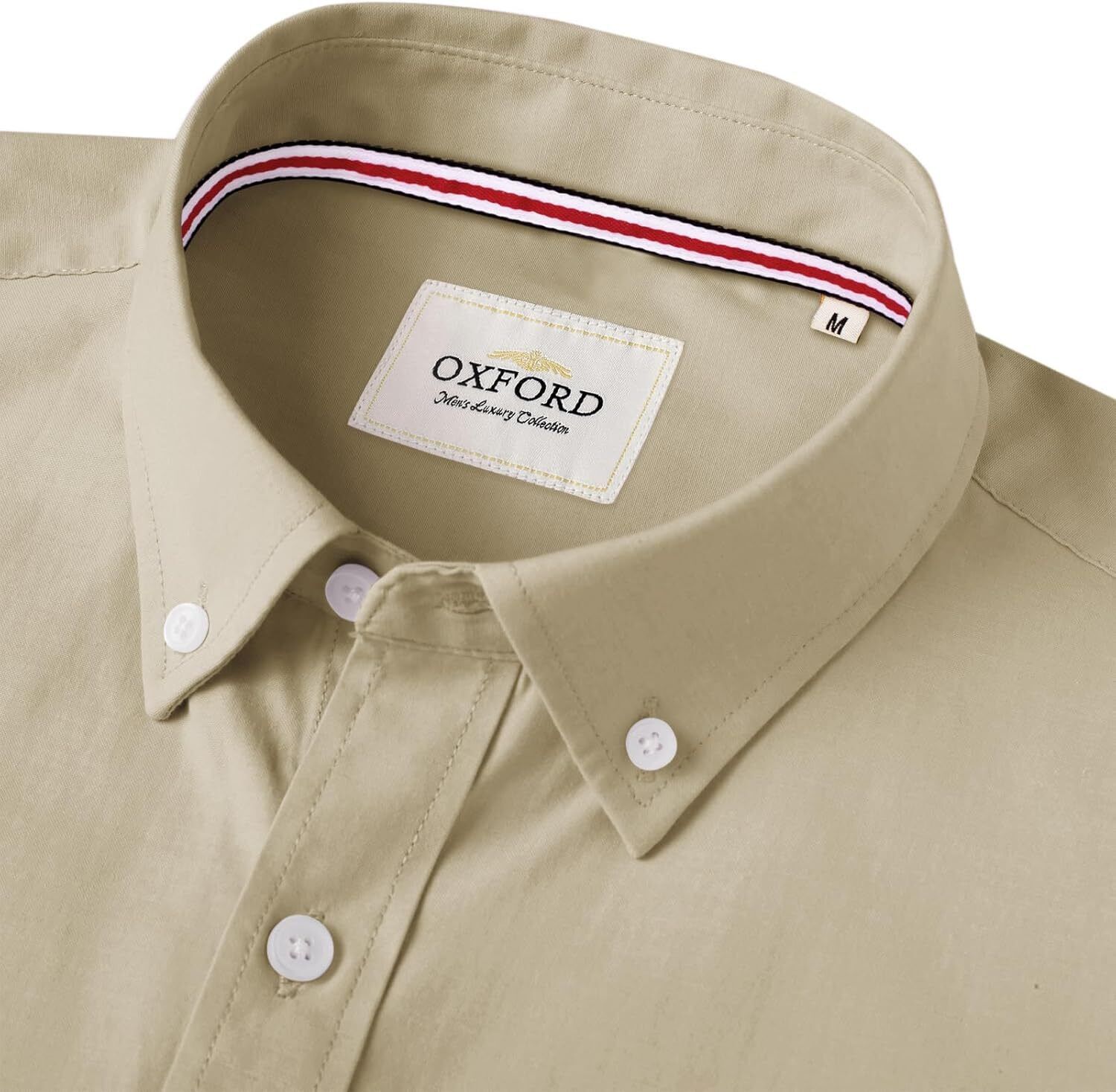Men's Oxford Button-Down Long Sleeve Work Casual Shirt with Pocket - Picture 93 of 241