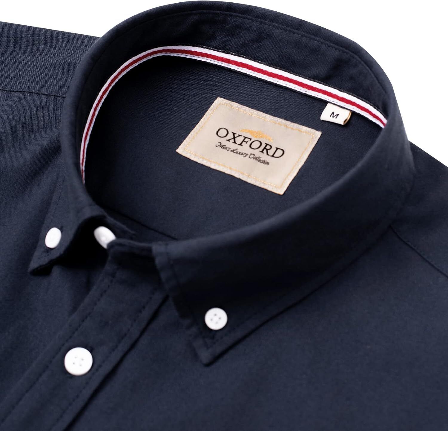 Men's Oxford Button-Down Long Sleeve Work Casual Shirt with Pocket - Picture 98 of 241