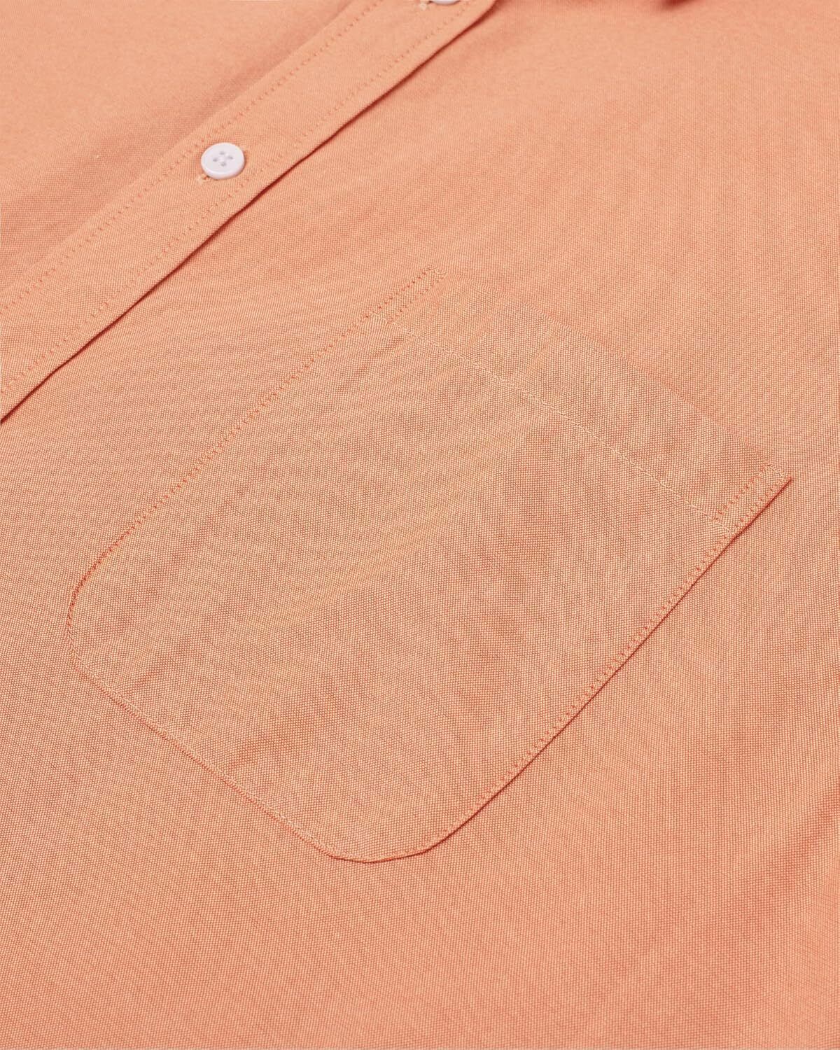 Men's Oxford Button-Down Long Sleeve Work Casual Shirt with Pocket - Picture 107 of 241