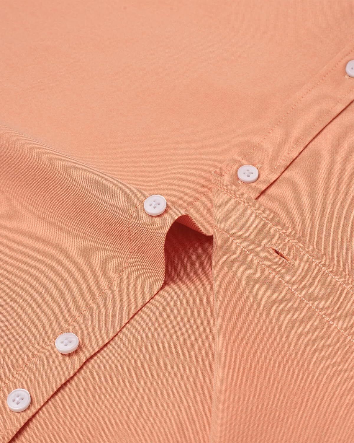 Men's Oxford Button-Down Long Sleeve Work Casual Shirt with Pocket - Picture 108 of 241