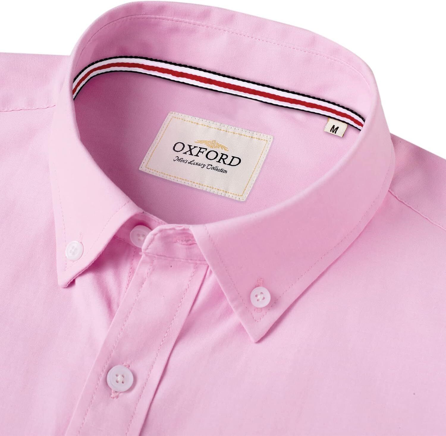 Men's Oxford Button-Down Long Sleeve Work Casual Shirt with Pocket - Picture 117 of 241