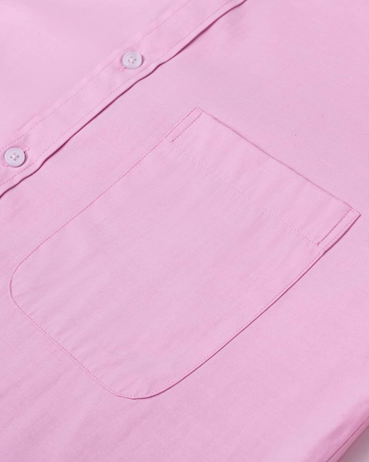Men's Oxford Button-Down Long Sleeve Work Casual Shirt with Pocket - Picture 119 of 241