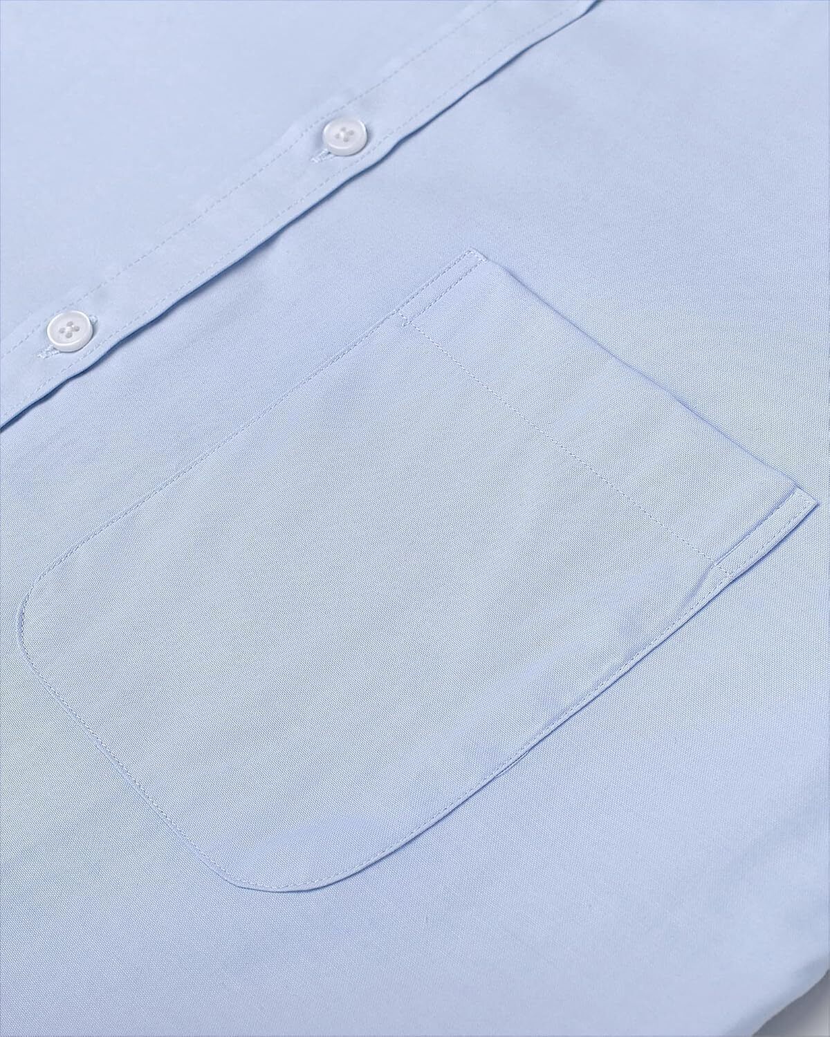 Men's Oxford Button-Down Long Sleeve Work Casual Shirt with Pocket - Picture 148 of 241