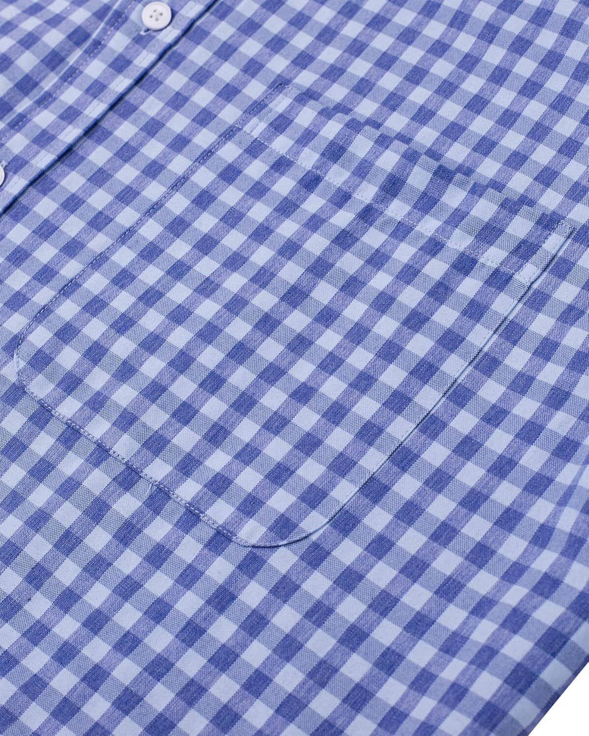 Men's Oxford Button-Down Long Sleeve Work Casual Shirt with Pocket - Picture 189 of 241