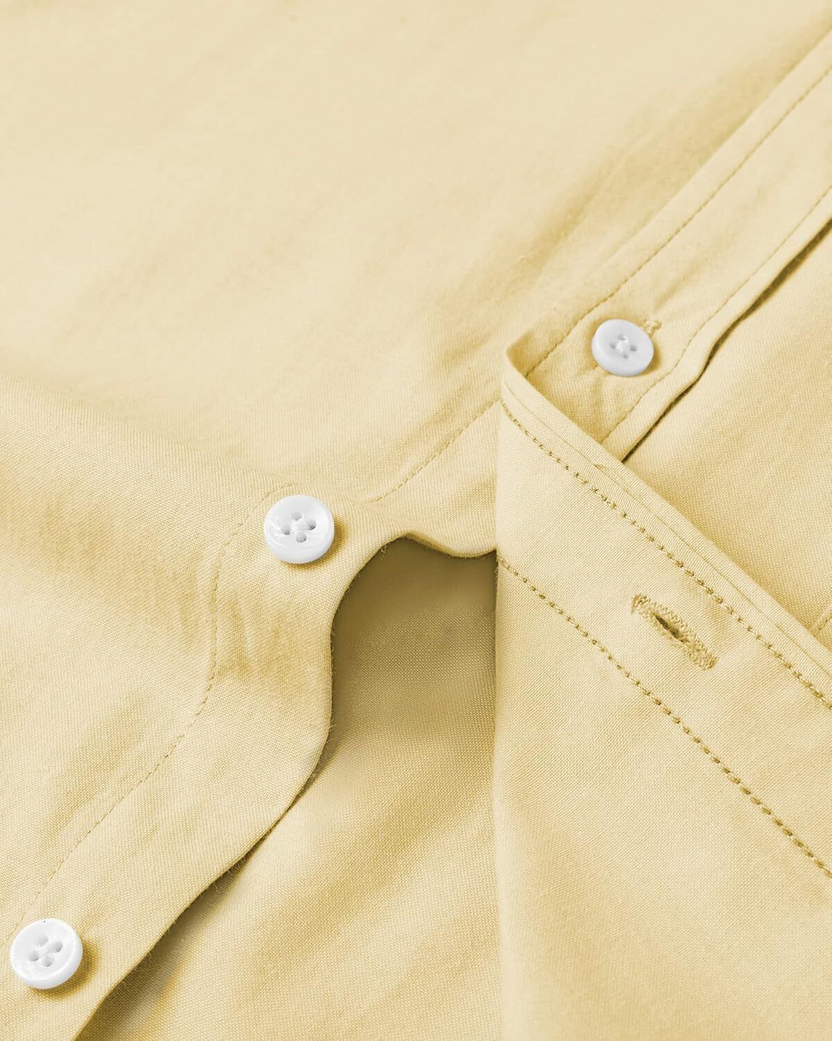 Men's Oxford Button-Down Long Sleeve Work Casual Shirt with Pocket - Picture 197 of 241