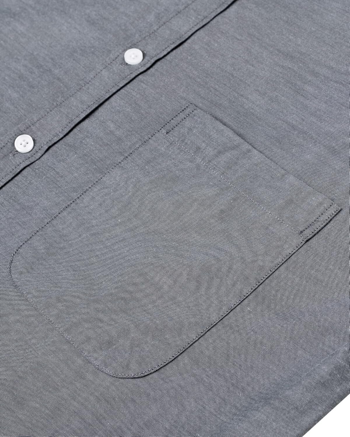 Men's Oxford Button-Down Long Sleeve Work Casual Shirt with Pocket - Picture 217 of 241
