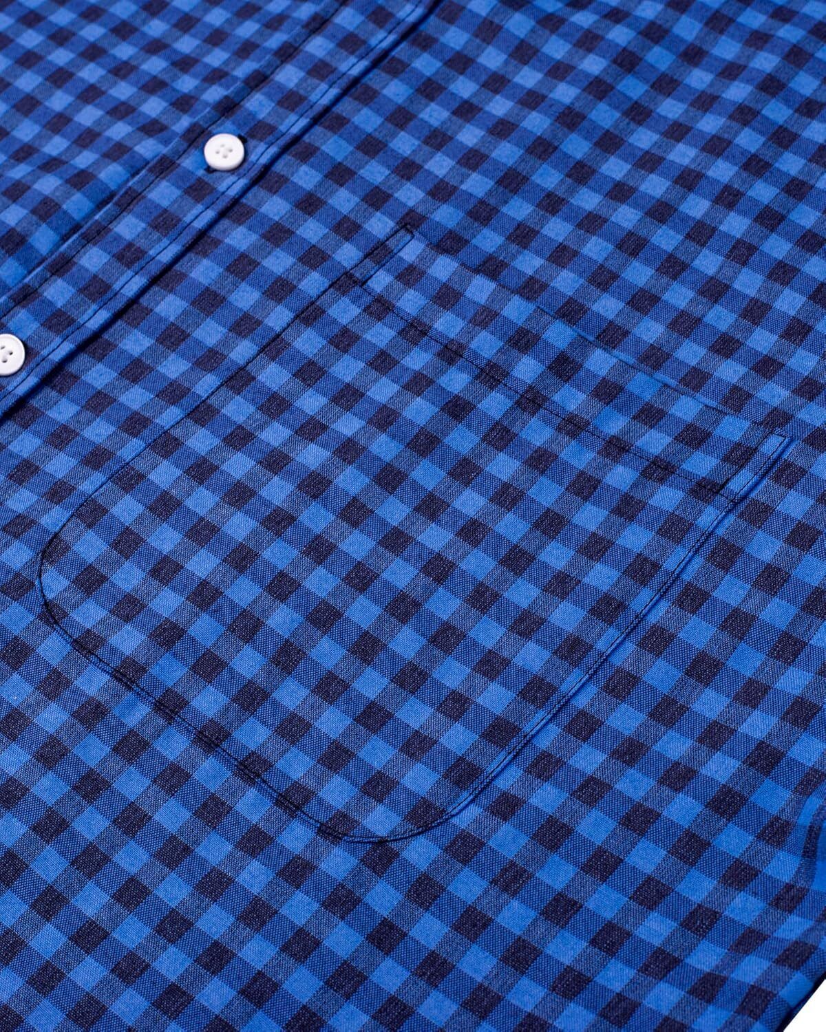 Men's Oxford Button-Down Long Sleeve Work Casual Shirt with Pocket - Picture 231 of 241