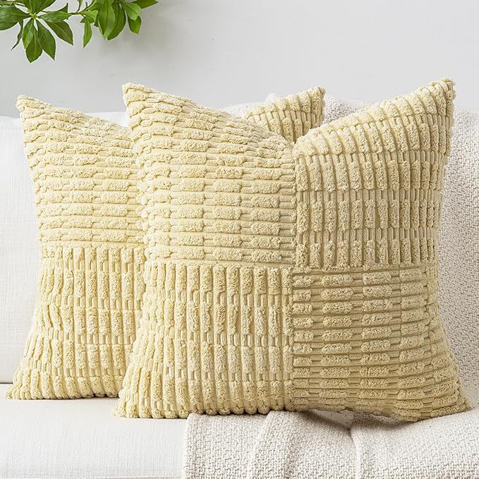 Bohemian Style Striped Velvet Cushion Cover Soft and Cozy Decorative Pillow Case - Picture 25 of 32