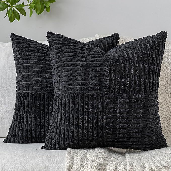 Bohemian Style Striped Velvet Cushion Cover Soft and Cozy Decorative Pillow Case - Picture 26 of 32