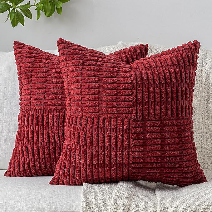 Bohemian Style Striped Velvet Cushion Cover Soft and Cozy Decorative Pillow Case - Picture 28 of 32