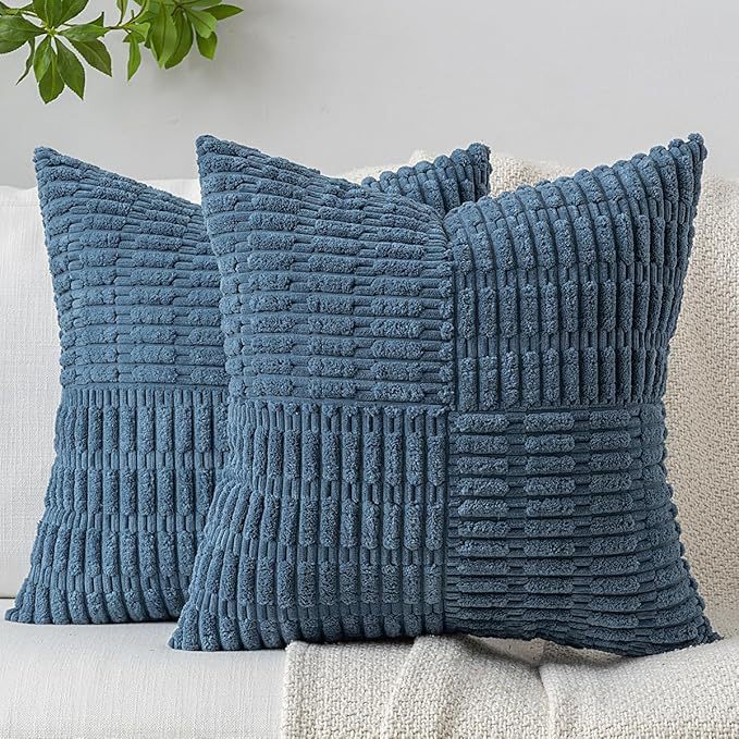 Bohemian Style Striped Velvet Cushion Cover Soft and Cozy Decorative Pillow Case - Picture 29 of 32