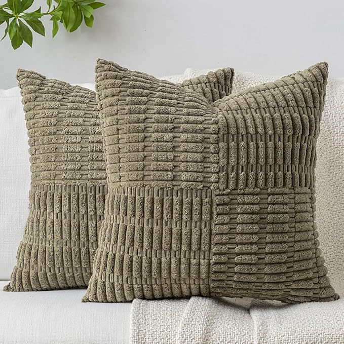 Bohemian Style Striped Velvet Cushion Cover Soft and Cozy Decorative Pillow Case - Picture 30 of 32