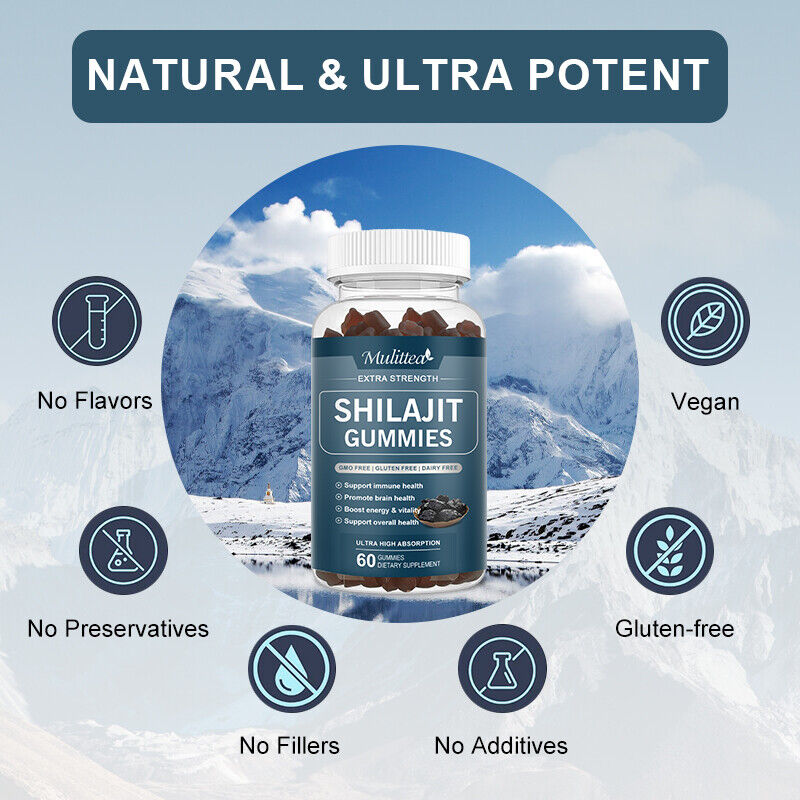 Pure Himalayan Shilajit Gummies with-Ashwagandha,Chaga Mushroom Immune Support - Bild 13 von 16