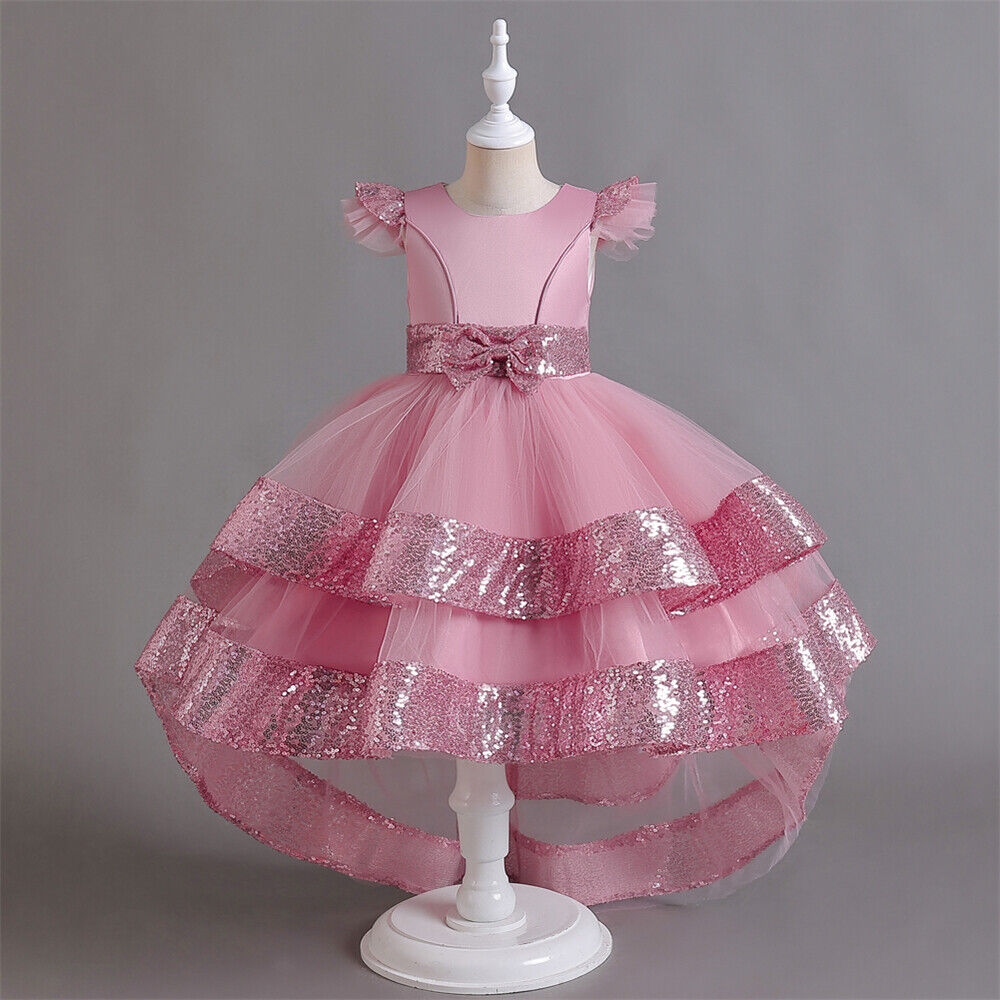 Kids Flower Girls Tutu Dress Princess Bridesmaid Pageant Formal Christmas Party - Bild 21 von 37