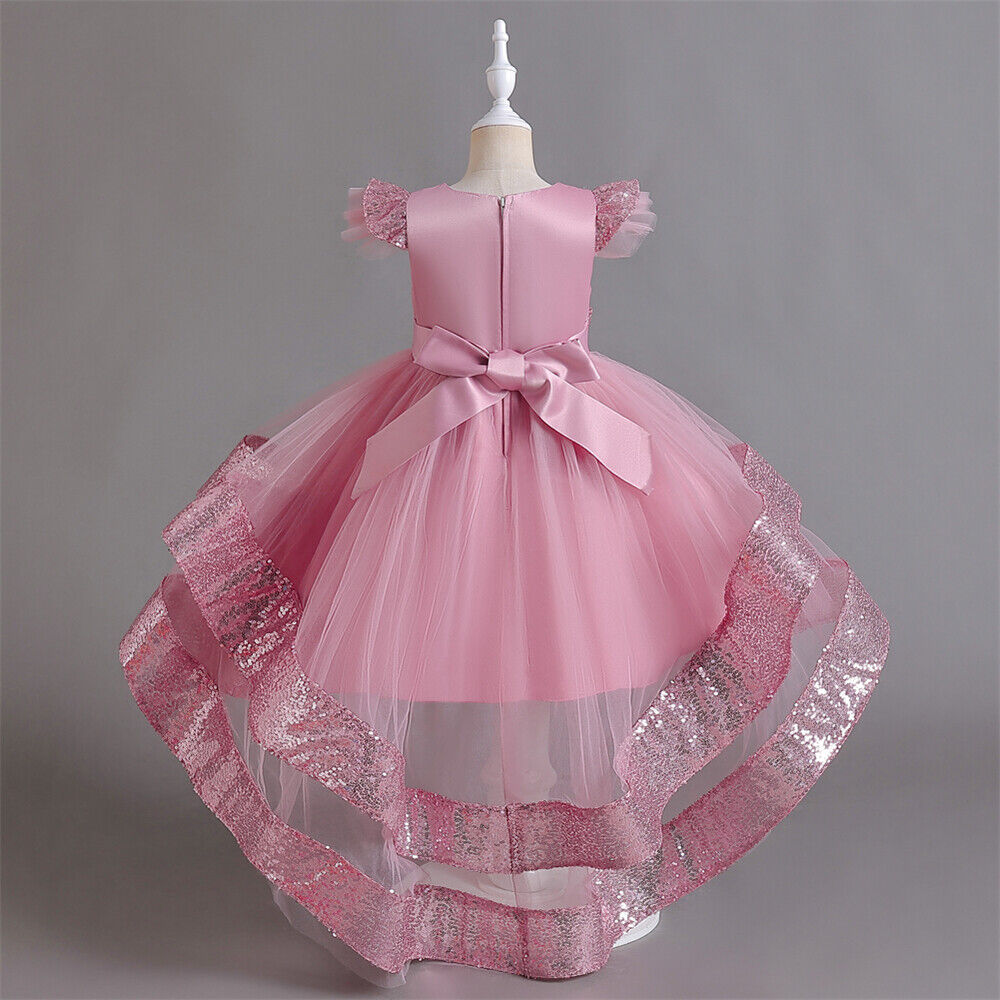 Kids Flower Girls Tutu Dress Princess Bridesmaid Pageant Formal Christmas Party - Bild 22 von 37