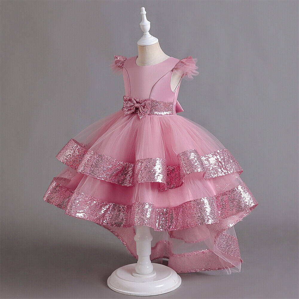 Kids Flower Girls Tutu Dress Princess Bridesmaid Pageant Formal Christmas Party - Bild 24 von 37