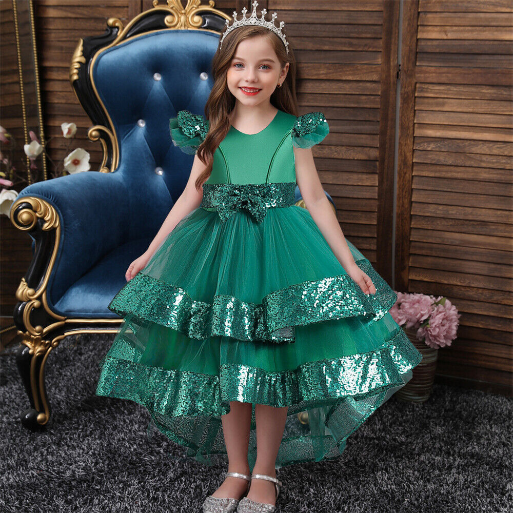 Kids Flower Girls Tutu Dress Princess Bridesmaid Pageant Formal Christmas Party - Bild 26 von 37