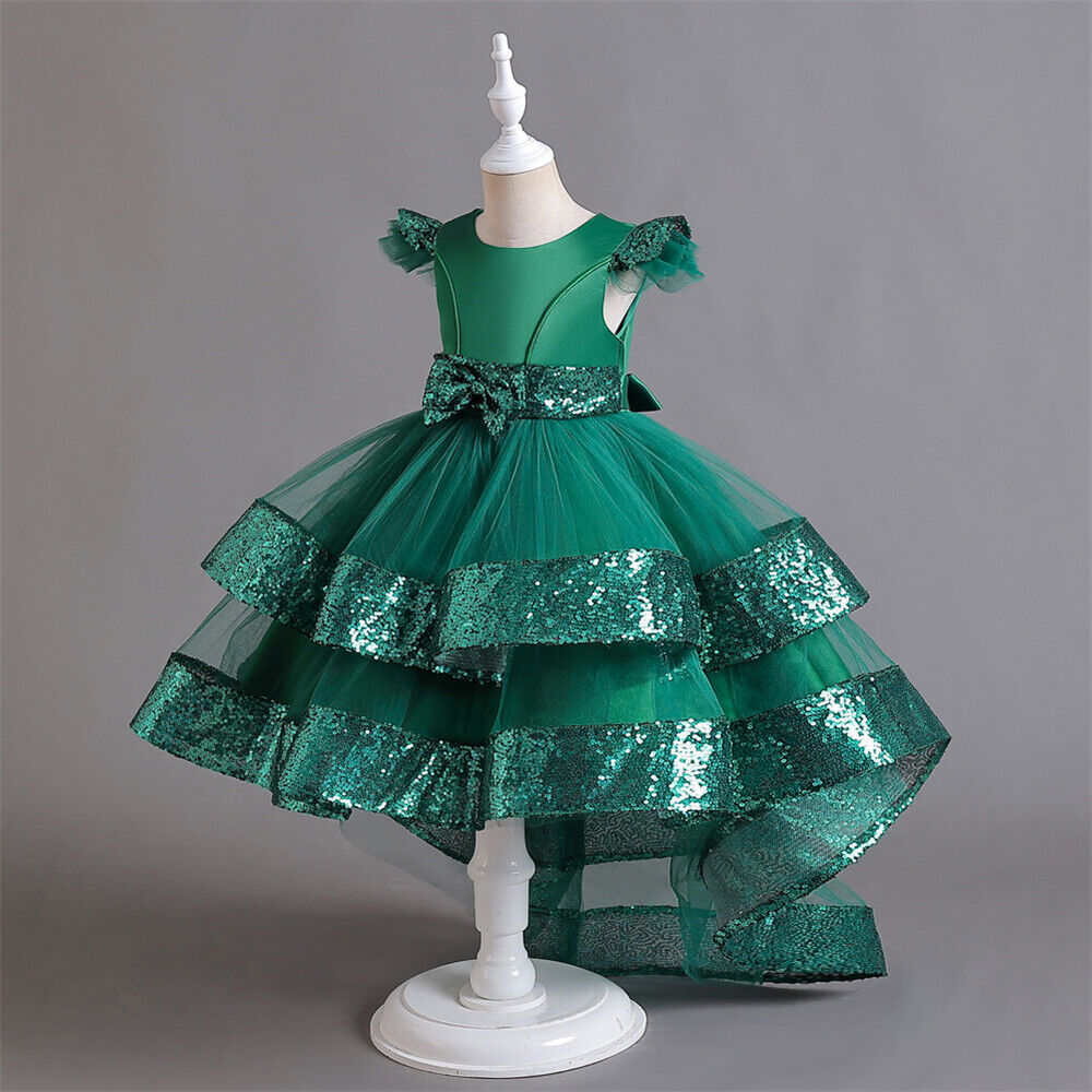 Kids Flower Girls Tutu Dress Princess Bridesmaid Pageant Formal Christmas Party - Bild 29 von 37