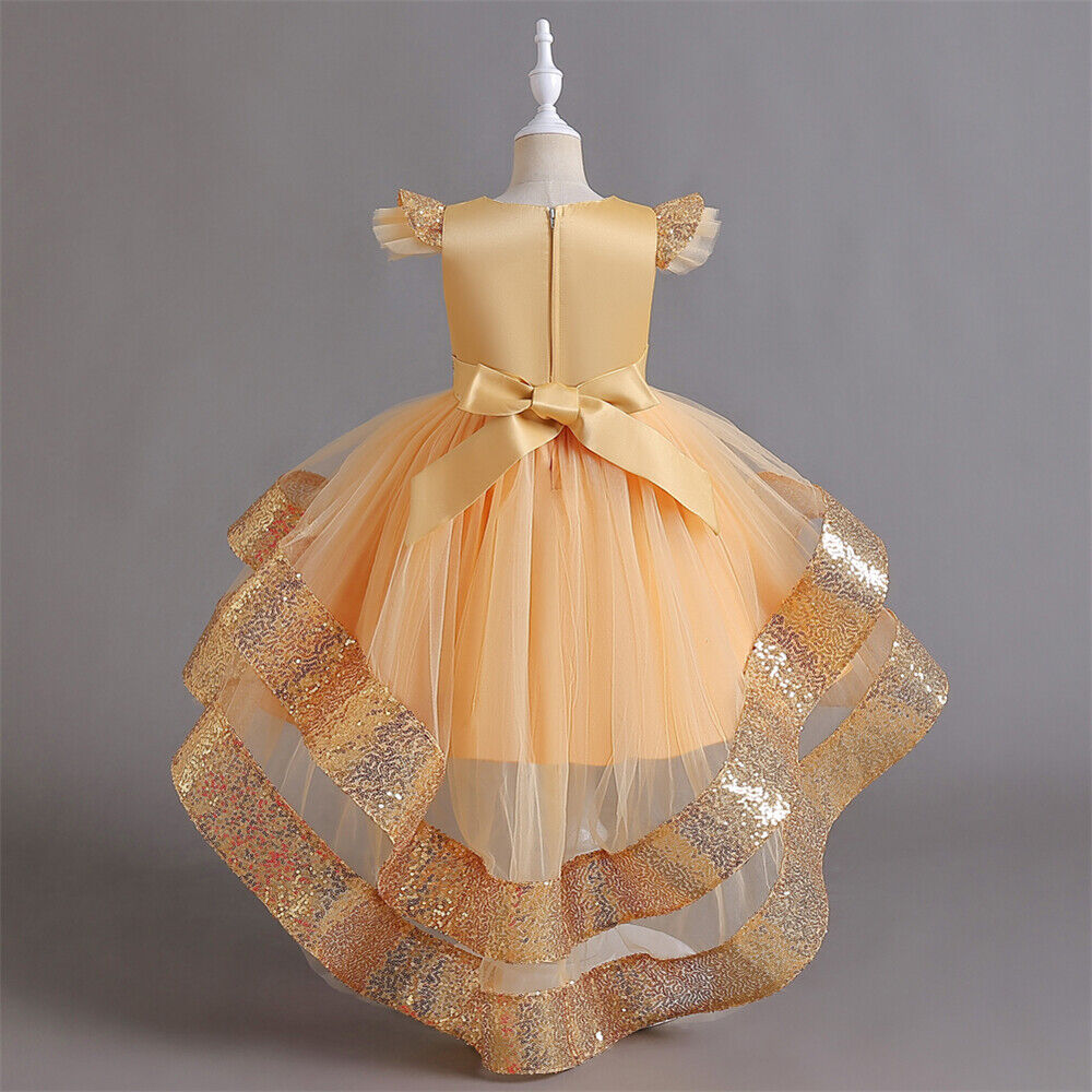 Kids Flower Girls Tutu Dress Princess Bridesmaid Pageant Formal Christmas Party - Bild 31 von 37