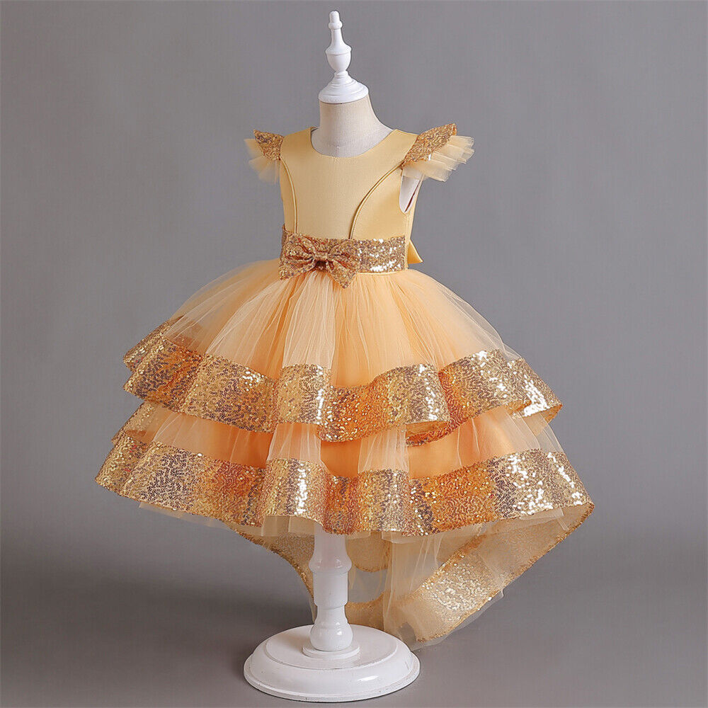 Kids Flower Girls Tutu Dress Princess Bridesmaid Pageant Formal Christmas Party - Bild 33 von 37