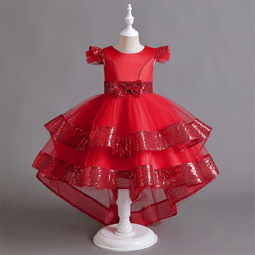 Kids Flower Girls Tutu Dress Princess Bridesmaid Pageant Formal Christmas Party - Bild 34 von 37