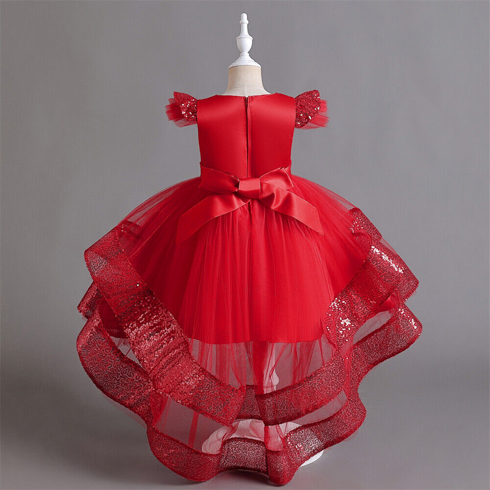 Kids Flower Girls Tutu Dress Princess Bridesmaid Pageant Formal Christmas Party - Bild 36 von 37