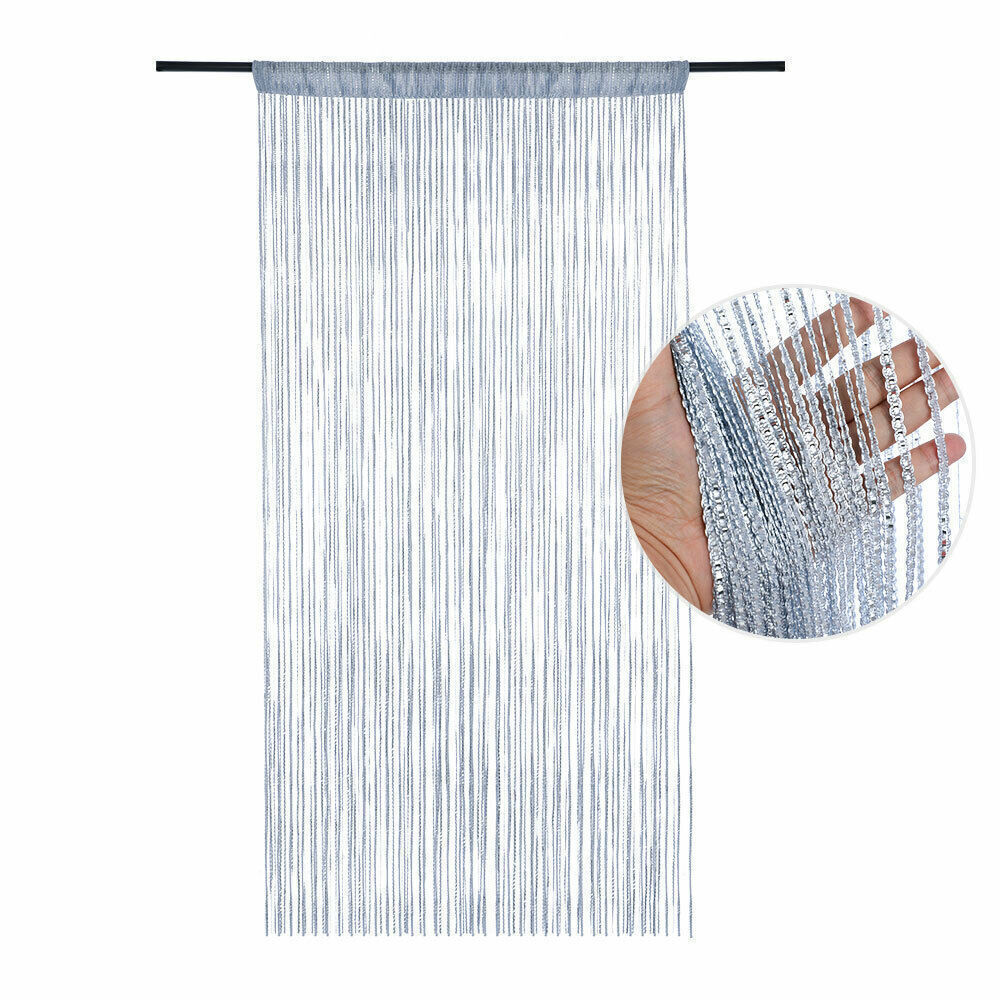 Hanging Beaded Curtains String Curtain Panels Door Fly Screen Room Divider Net