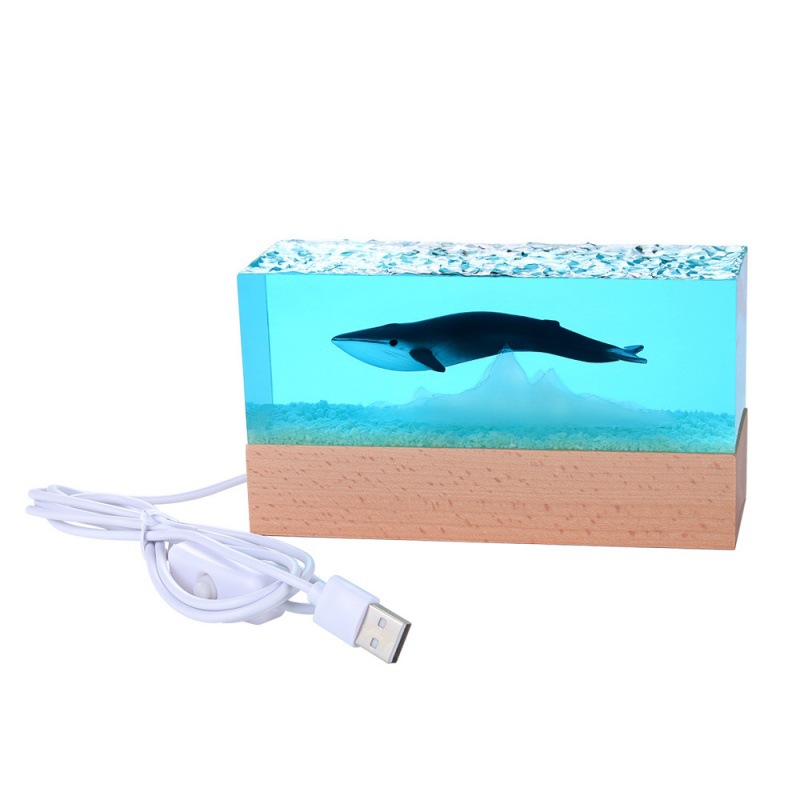 Ocean Whale Crystal Lamp Desktop Decoration Ornaments Birthday Gift Crystal Lamp - Picture 17 of 18