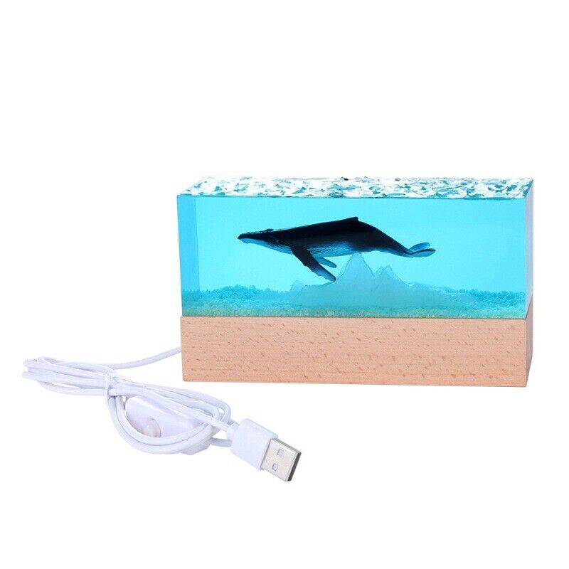 Ocean Whale Crystal Lamp Desktop Decoration Ornaments Birthday Gift Crystal Lamp - Picture 18 of 18