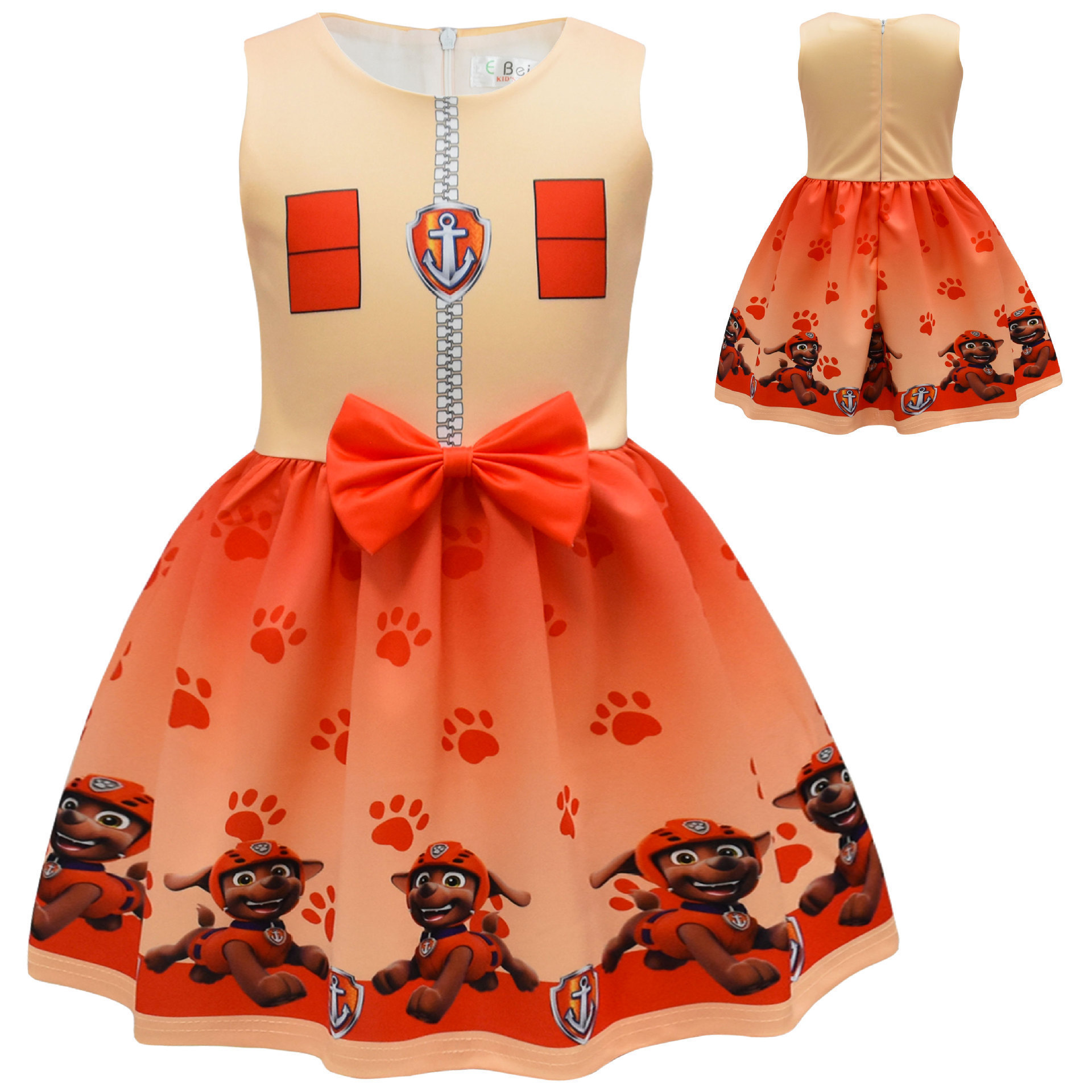 Kids Girls PAW Patrol Fancy Dress Summer Short Sleeve Party Princess Skirt UK
